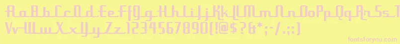 UppenarmsnfMedium Font – Pink Fonts on Yellow Background