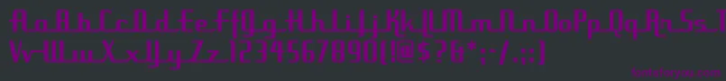Шрифт UppenarmsnfMedium – фиолетовые шрифты на чёрном фоне