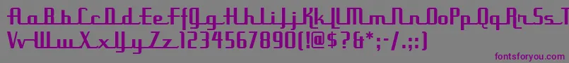 Шрифт UppenarmsnfMedium – фиолетовые шрифты на сером фоне