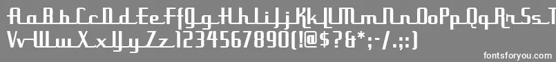 Шрифт UppenarmsnfMedium – белые шрифты на сером фоне