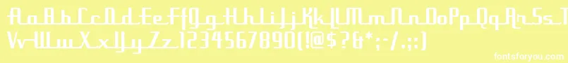 UppenarmsnfMedium Font – White Fonts on Yellow Background