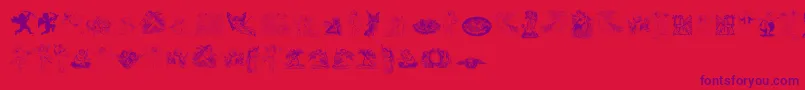 AngelsFree Font – Purple Fonts on Red Background