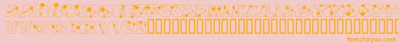 SplitTheAtom Font – Orange Fonts on Pink Background