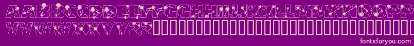 SplitTheAtom Font – Pink Fonts on Purple Background