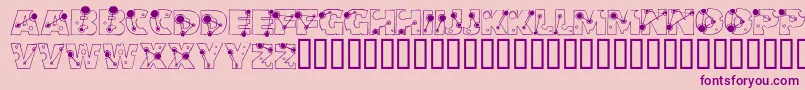 SplitTheAtom Font – Purple Fonts on Pink Background