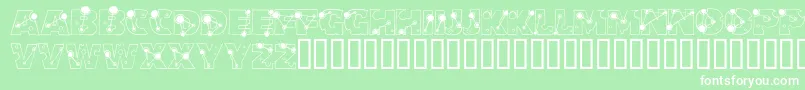 SplitTheAtom Font – White Fonts on Green Background