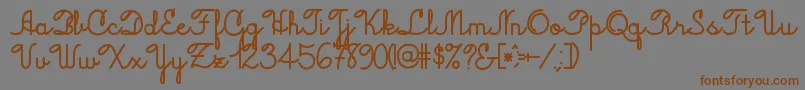 Шрифт Jacobcursive – коричневые шрифты на сером фоне