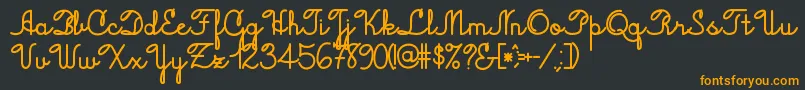 Jacobcursive Font – Orange Fonts on Black Background