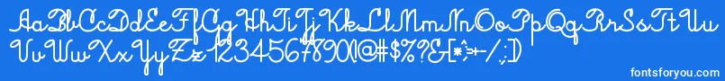 More about Jacobcursive Font Jacobcursive Font – White Fonts on Blue Background