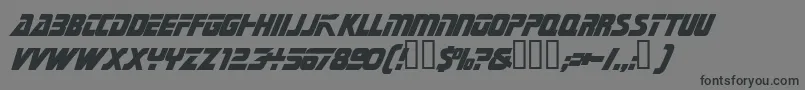 TrekkietitlassskBold-Schriftart – Schwarze Schriften auf grauem Hintergrund