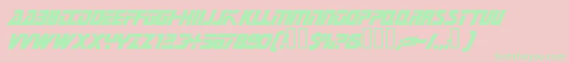 TrekkietitlassskBold Font – Green Fonts on Pink Background