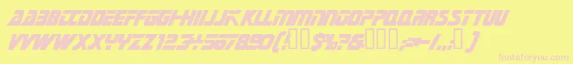 TrekkietitlassskBold Font – Pink Fonts on Yellow Background