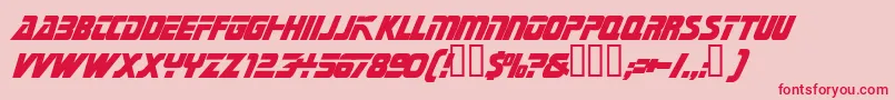 TrekkietitlassskBold Font – Red Fonts on Pink Background