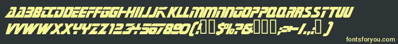 TrekkietitlassskBold Font – Yellow Fonts on Black Background