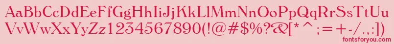 WindsorLightBt Font – Red Fonts on Pink Background