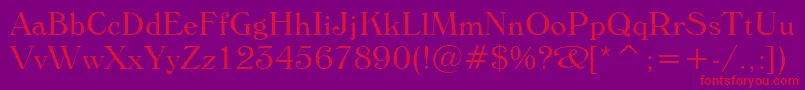 WindsorLightBt Font – Red Fonts on Purple Background