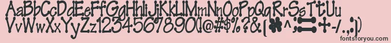FeltRegularTtstd Font – Black Fonts on Pink Background