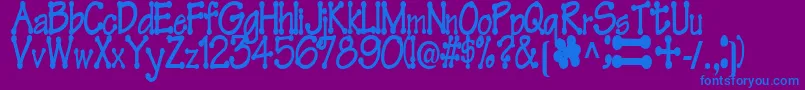 FeltRegularTtstd Font – Blue Fonts on Purple Background