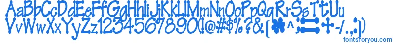 FeltRegularTtstd Font – Blue Fonts on White Background