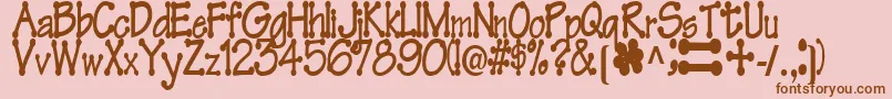 FeltRegularTtstd Font – Brown Fonts on Pink Background