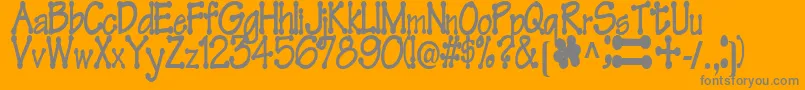 FeltRegularTtstd Font – Gray Fonts on Orange Background