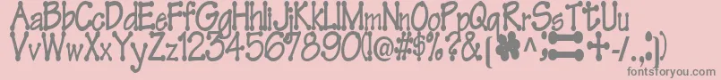 FeltRegularTtstd Font – Gray Fonts on Pink Background