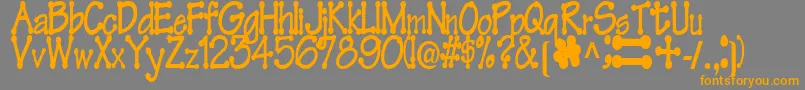 FeltRegularTtstd Font – Orange Fonts on Gray Background