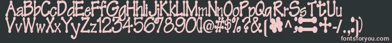 FeltRegularTtstd Font – Pink Fonts on Black Background