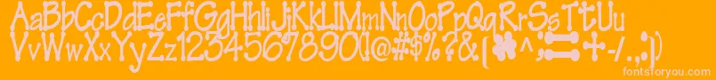 Czcionka FeltRegularTtstd – różowe czcionki na pomarańczowym tle