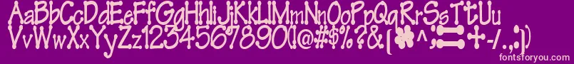 FeltRegularTtstd Font – Pink Fonts on Purple Background