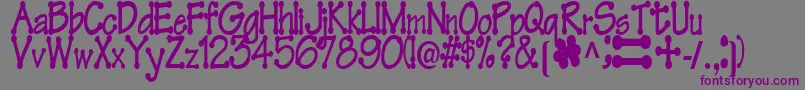 FeltRegularTtstd Font – Purple Fonts on Gray Background