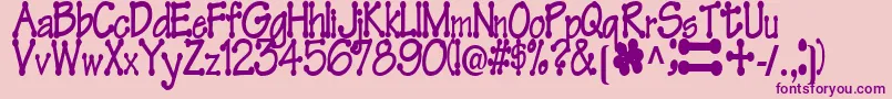 FeltRegularTtstd Font – Purple Fonts on Pink Background