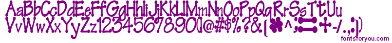 FeltRegularTtstd Font – Purple Fonts on White Background