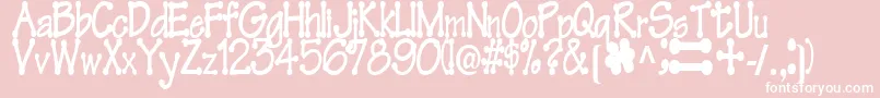 FeltRegularTtstd Font – White Fonts on Pink Background