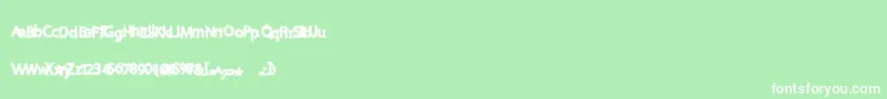 Safepaper Font – White Fonts on Green Background