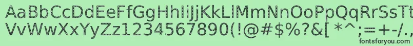 Шрифт SpranqEcoSansRegular – чёрные шрифты на зелёном фоне