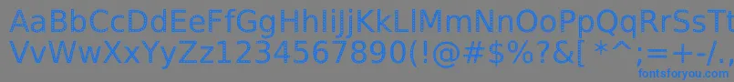 フォントSpranqEcoSansRegular – 灰色の背景に青い文字