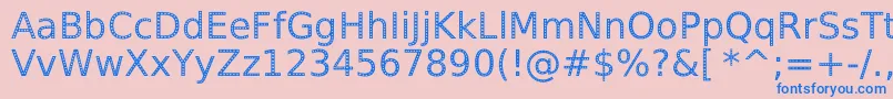 SpranqEcoSansRegular Font – Blue Fonts on Pink Background