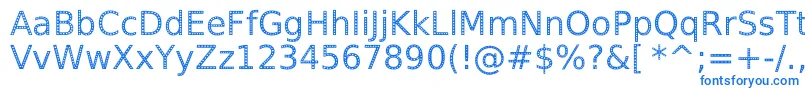 SpranqEcoSansRegular-Schriftart – Blaue Schriften
