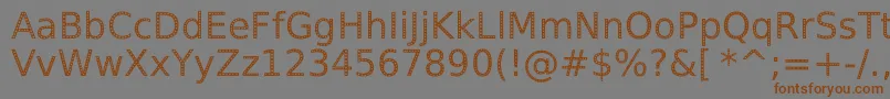SpranqEcoSansRegular Font – Brown Fonts on Gray Background