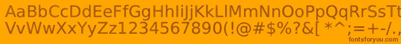 SpranqEcoSansRegular Font – Brown Fonts on Orange Background