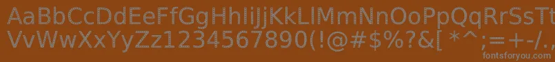 Шрифт SpranqEcoSansRegular – серые шрифты на коричневом фоне