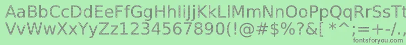 SpranqEcoSansRegular Font – Gray Fonts on Green Background