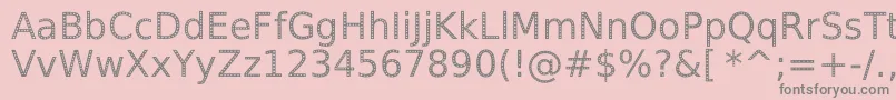 フォントSpranqEcoSansRegular – ピンクの背景に灰色の文字