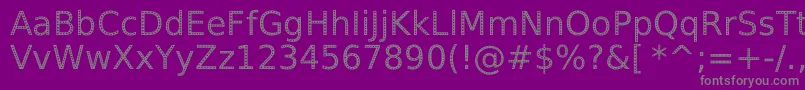 Шрифт SpranqEcoSansRegular – серые шрифты на фиолетовом фоне