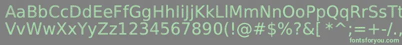 Шрифт SpranqEcoSansRegular – зелёные шрифты на сером фоне