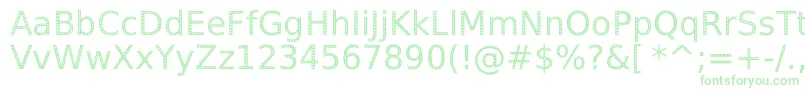 SpranqEcoSansRegular-Schriftart – Grüne Schriften auf weißem Hintergrund
