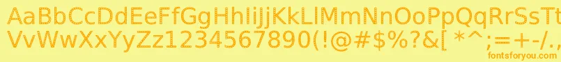 SpranqEcoSansRegular Font – Orange Fonts on Yellow Background