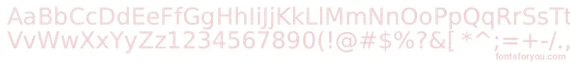 SpranqEcoSansRegular-fontti – vaaleanpunaiset fontit valkoisella taustalla