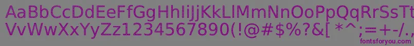 Police SpranqEcoSansRegular – polices violettes sur fond gris
